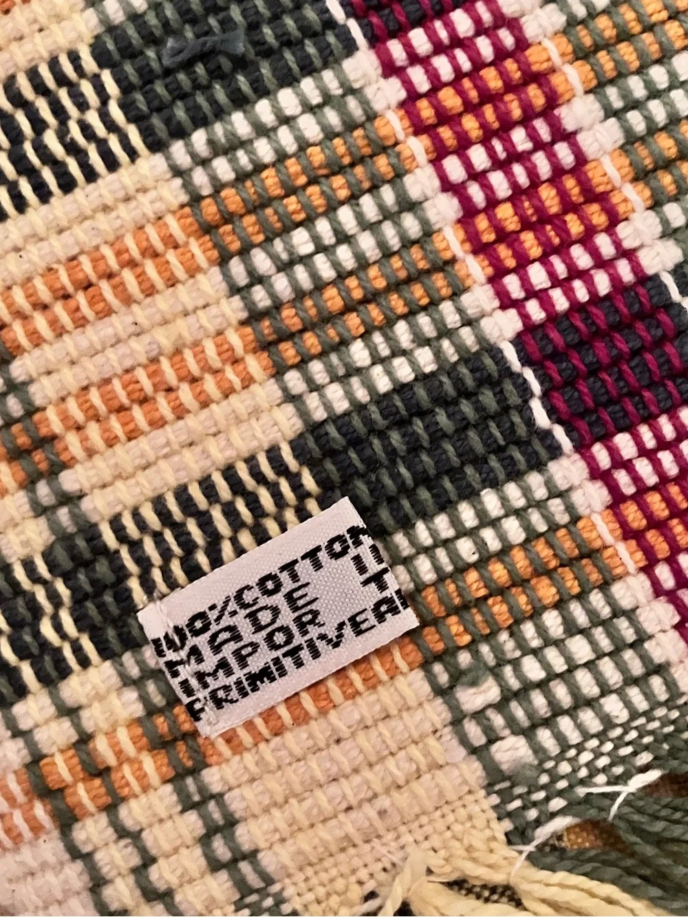 Handloomed India Cotton 6 Placemats and 6 Napkins Colorful Plaid New